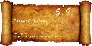 Stumpf Irina névjegykártya